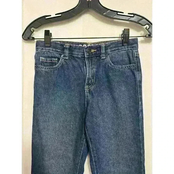Crazy 8s Jeans Boys Size 10 Reg Adjustable Waistband Straight Leg Dk Denim A0010 - Picture 2 of 8